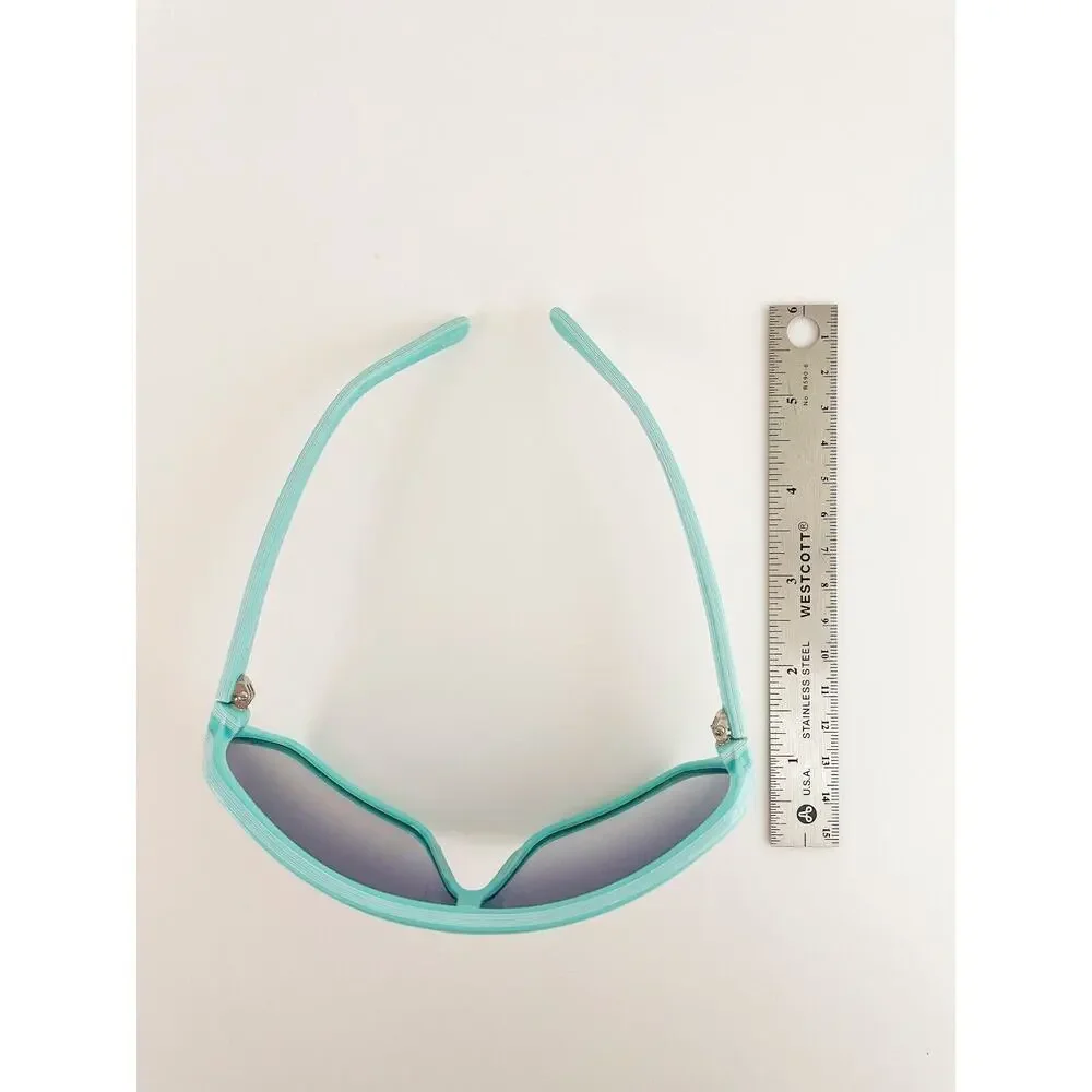 Stussy Mint Green Shield Sunglasses with Gradient Smoke Lenses